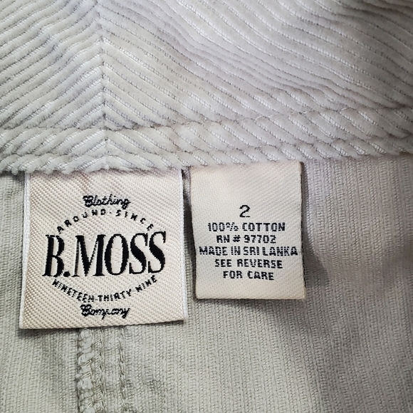 B Moss Button Down Corduroy Skirt Sz 2 - Picture 8 of 10